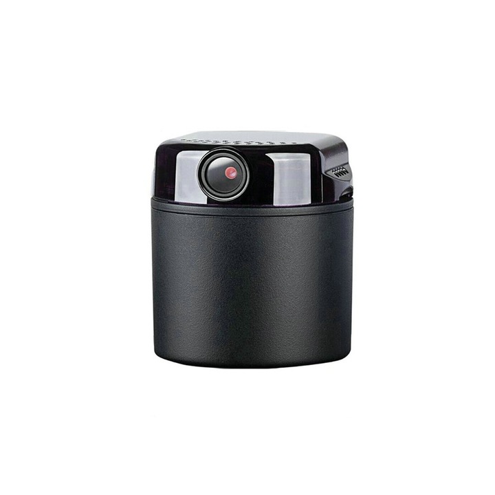 Camera de supraveghere mini HD 1080P, noapte, rotire 355°, neagra, set complet