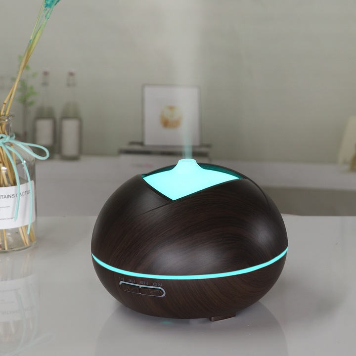 Umidificator cu efect de flacara, 450ml, doua moduri de vaporizare, control de la distanta, multicolor