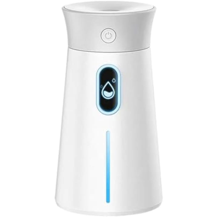 Umidificator floral, portabil, cu incarcare USB, lumina de noapte, multicolor, dimensiuni compacte