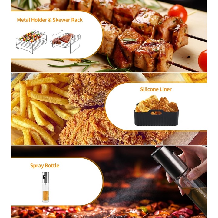 Ceas decorativ digital cu alarma, LED, functie de control sonor, alb