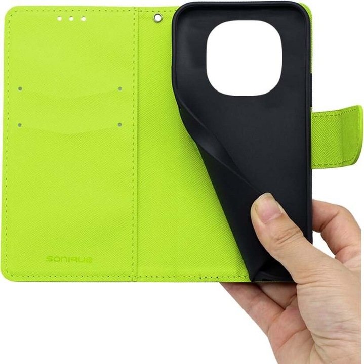 Husa telefon Sonique Trend Book, 2 compartimente pentru carduri, 1 compartiment mare, multicolor, pentru Xiaomi Redmi Note 14 Pro 5G / Redmi Note 14 Pro Plus 5G / Poco X7 5G