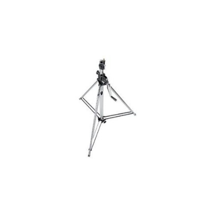 Trepied Manfrotto, pie de studio Wind Up, 2 secc., cromat