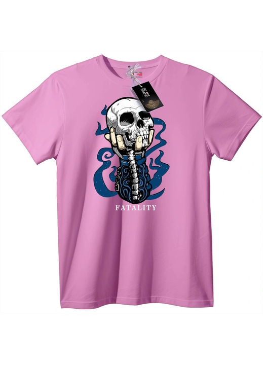 Halálos koponya póló, rózsaszín, 4XL