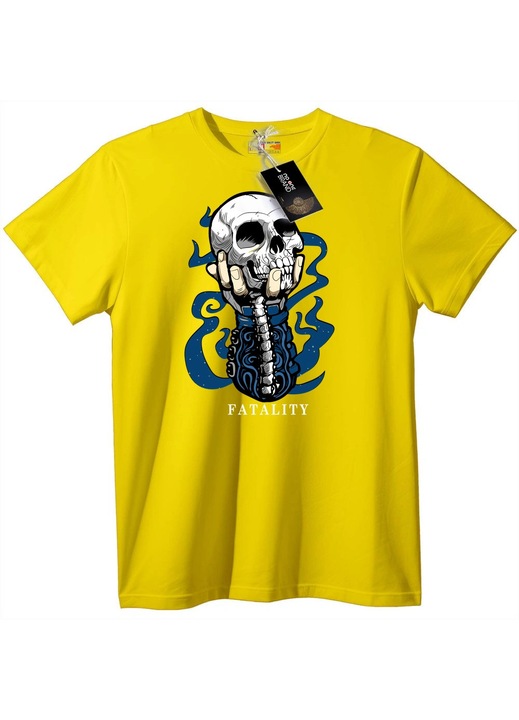 Halálos Koponya Póló, Sárga, 2XL