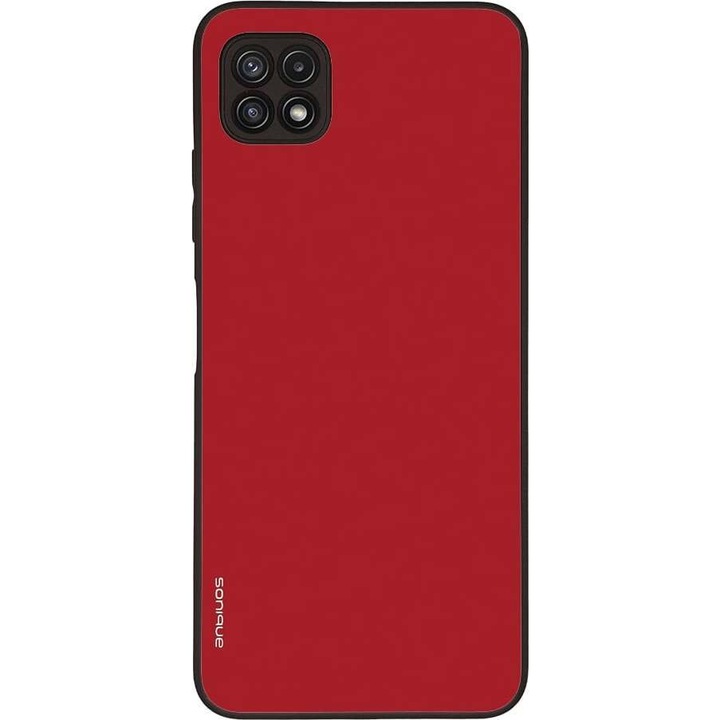 Husa telefon Sonique ColorBloc Series, rosie, pentru Samsung Galaxy A22 5G, silicon, design modern, protectie antisoc