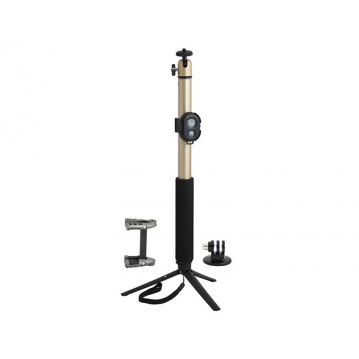 Dispozitiv selfie Fotima DISPARADOR BLUETOOTH FT-MS1, cu minitripod, negru