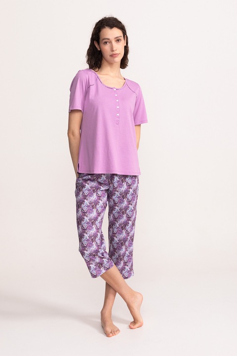 Soft & Seven BY SOFIAMAN, Pijama din amestec de bumbac Ofelia, Lila