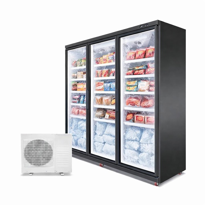 Vitrina frigorifica congelator 3 usi - 2000L, agregat extern, control digital