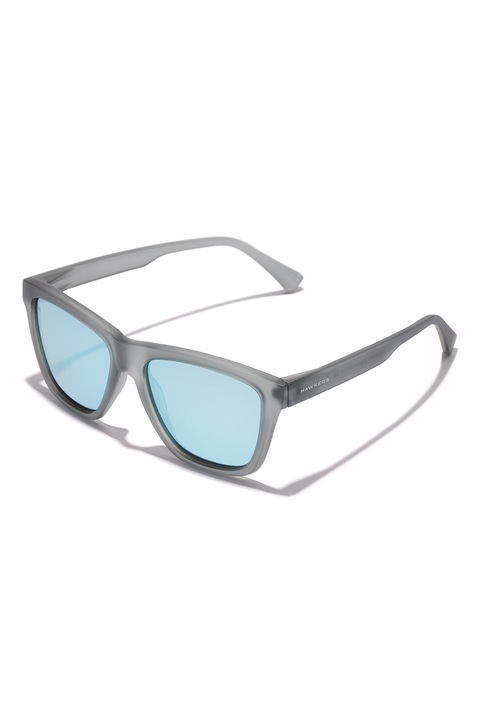 Hawkers, Ochelari de soare patrati cu model unisex si lentile polarizate, Argintiu