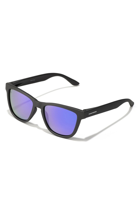 Hawkers, Ochelari de soare patrati cu model unisex si lentile polarizate, Gri inchis