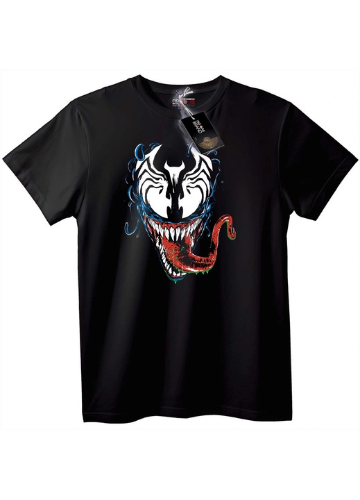 Tricou Venom Față, Negru