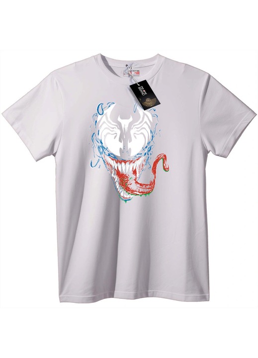 Tricou Venom Față, Alb