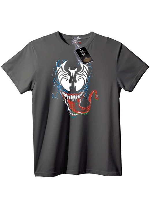 Tricou Venom Față, Gri