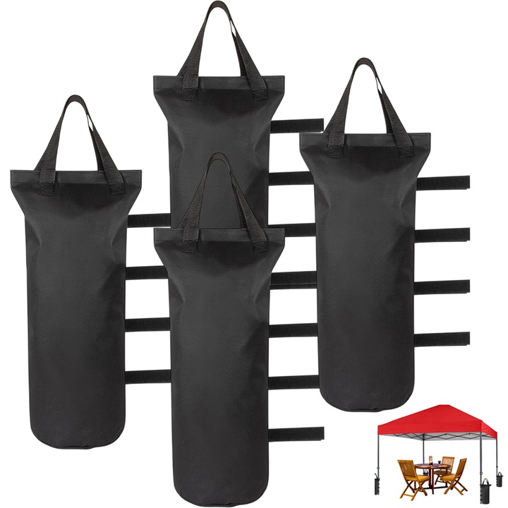 Торба за тежести Juksun 47x20cm плат Oxford 600D черен комплект 4 броя