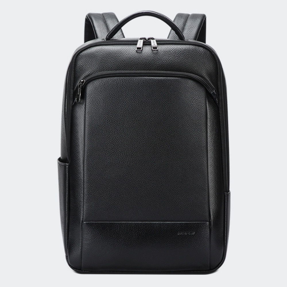 Rucsac din piele Bopai Ventus pentru laptop 15.6", negru, dimensiuni 44x32x13cm, capacitate 18.5L