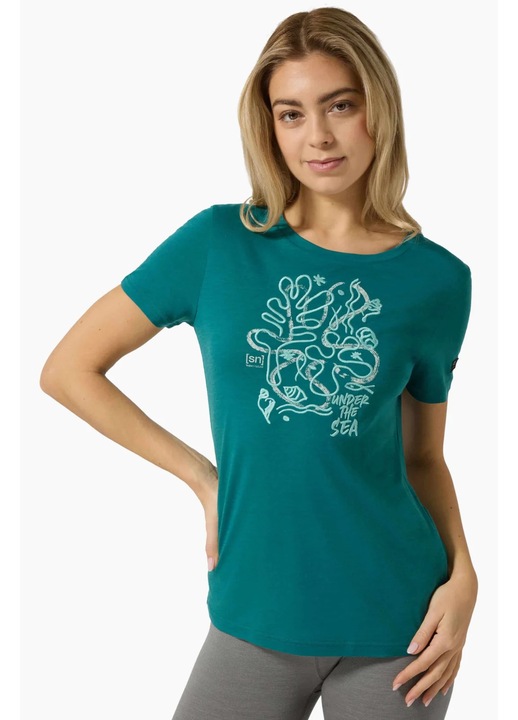 Tricou dama merino SN-SUPERNATURAL verde, Verde