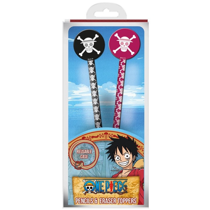 Set 2 creioane - One Piece - Wano, Lemn, Scoala generalaLiceu