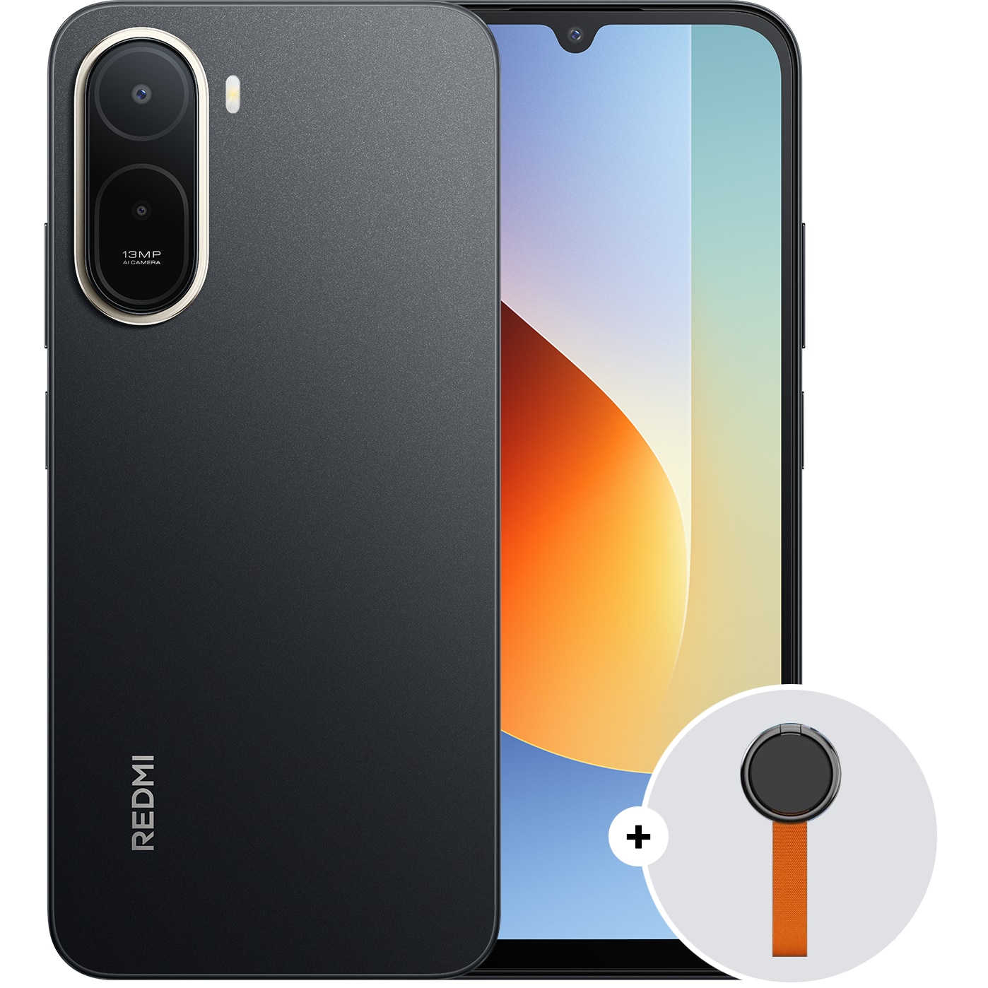 Telefon Mobil Xiaomi REDMI A7 Pro, 4G RAM, 128GB ROM, Black + Woven Strap Ring Stand