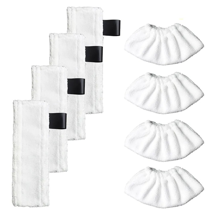 Set accesorii mop cu aburi, 8 pad-uri, pentru Karcher EasyFix SC2 SC3 SC4 SC5