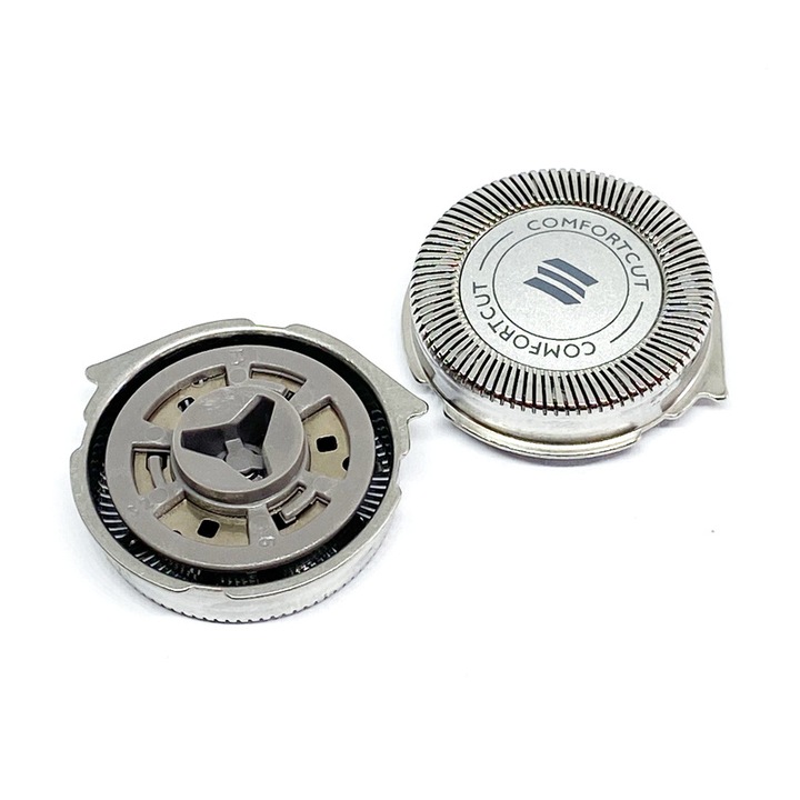 Set 3 lame de schimb pentru aparate de ras electrice, compatibile cu serii 1000, 2000, 3000, din plastic PP si otel inoxidabil