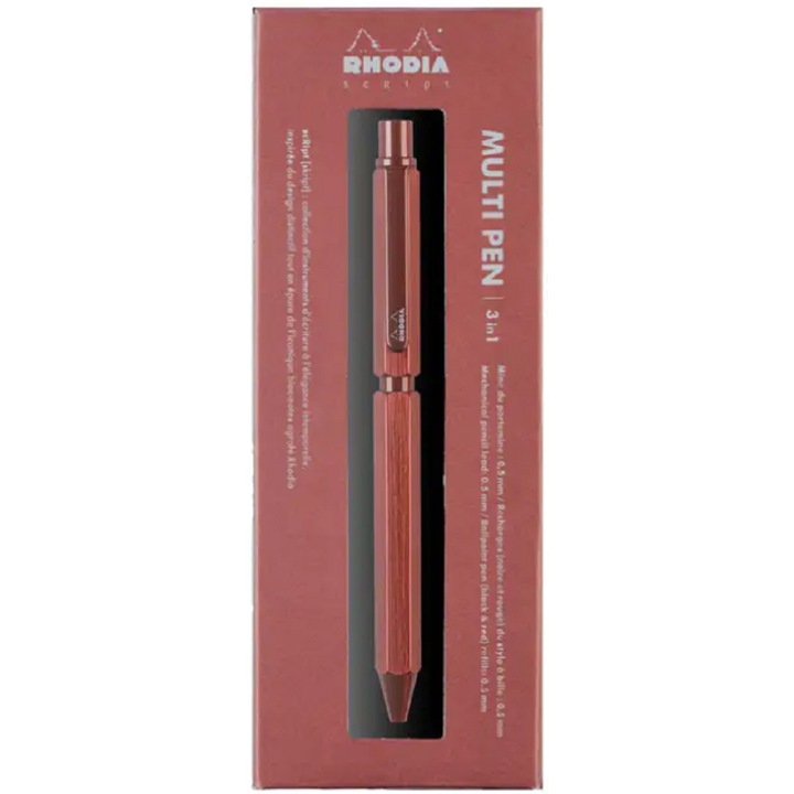 Pix 3 in 1 - Rhodia - Multi, Cu buton, Maro