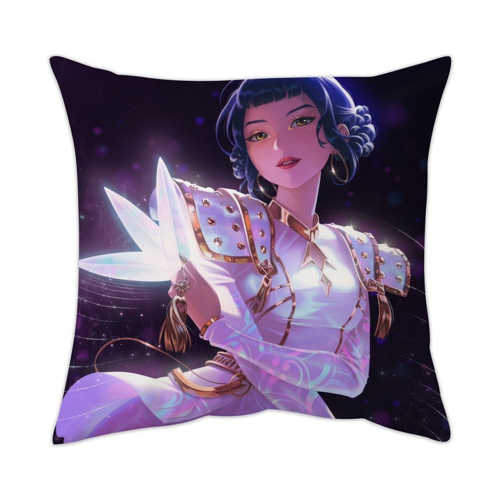 Fete de perna K-pop Hunter Girls, imprimeu fashion, 45x45cm, design unicolor pe spate