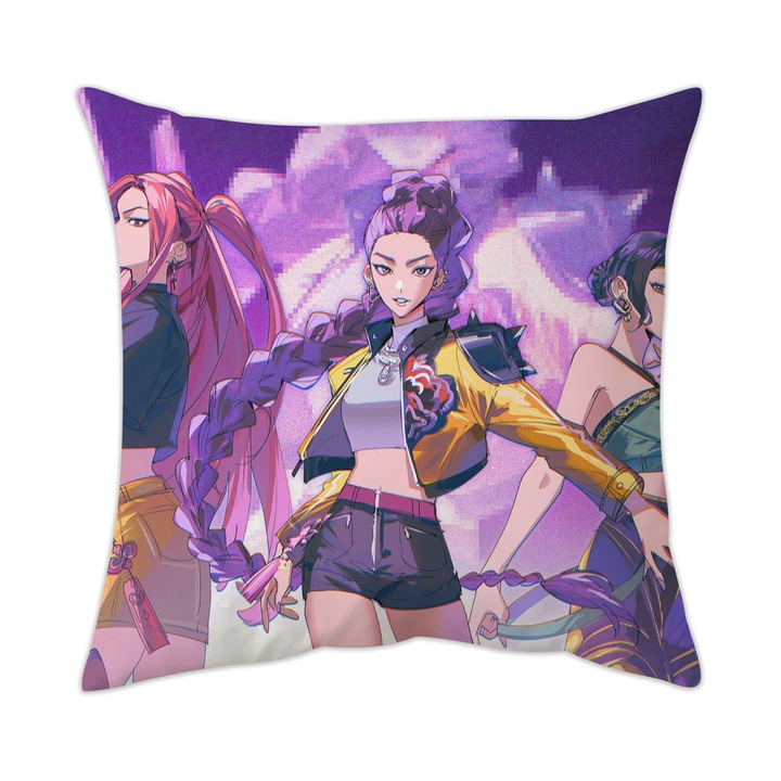 Fete de perna K-pop Hunter Girls, imprimeu fashion, 45x45cm, design unidirectional