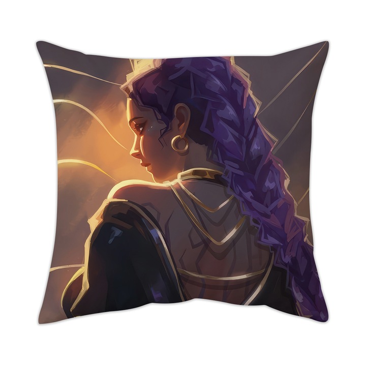 Fete de perna K-pop "Hunter Girls", imprimeu fashion, 45x45cm, design unidirectional