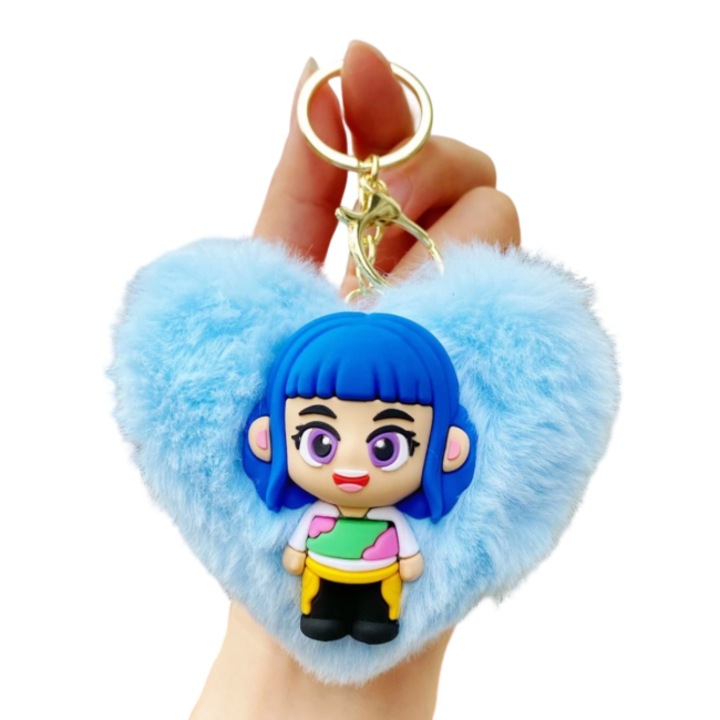 Brelocuri set K-POP Demon Hunter, pom-pom, design dragut, multicolor