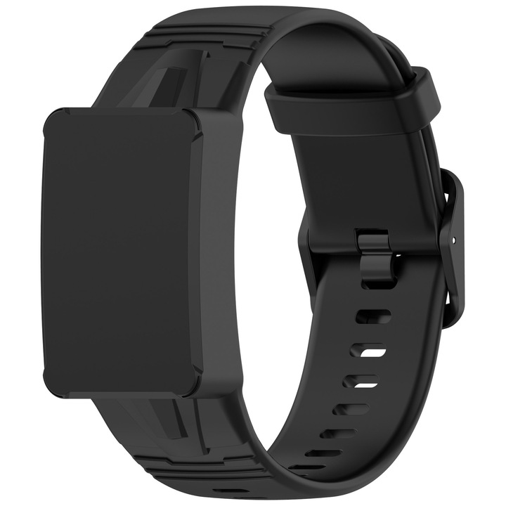 Силиконова каишка за WHOOP 5.0 / 4.0 / 3.0, съвместима с LIFE MG, PEAK, One, Черна