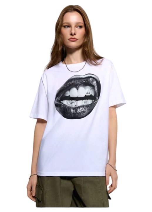 Tricou casual pentru femei, cu guler rotund, imprimat personalizat, marimea S