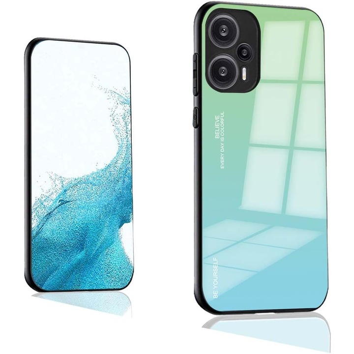 Husa GOKEN Xiaomi Poco F5, Degrade TPU Siliconic + Sticla Temperata