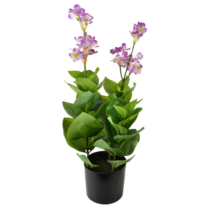 Művirág, műanyag, Viridis, Blossom, 12, 5 x 12, 5 x 57 centiméter, rózsaszín, 1 darab