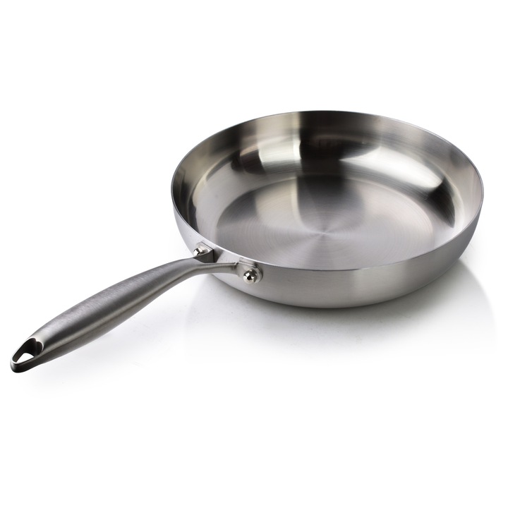 Serpenyő, rozsdamentes acél, Allesken, Resistia, 28 x 49 x 6 centiméter, ezüst, 1 darab