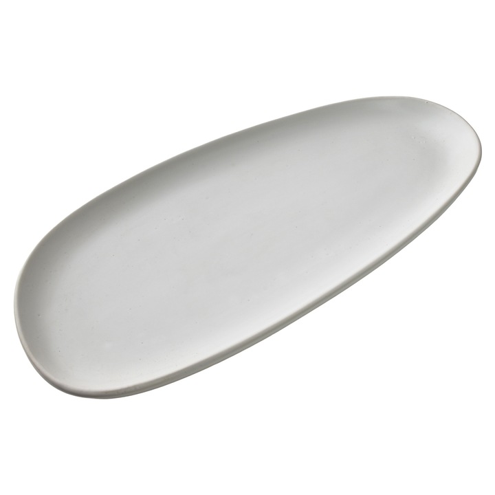 Tálalótál, kerámia, Basic Nature, Basic Nature, 31, 5x14x2, 5 cm, matt fehér, 1 darab