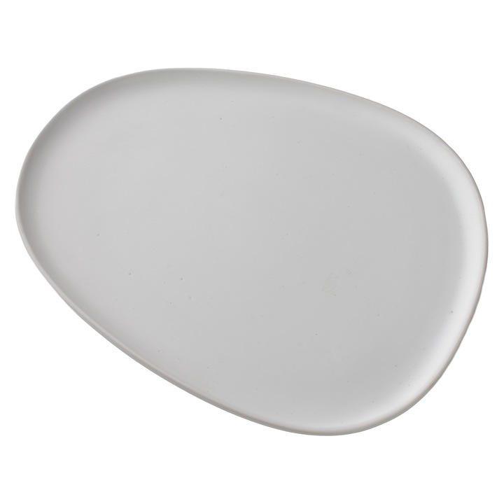 Tál, kerámia, Basic Nature, Nature, 26, 5 x 21, 7 x 2 centiméter, matt fehér, 1 darab