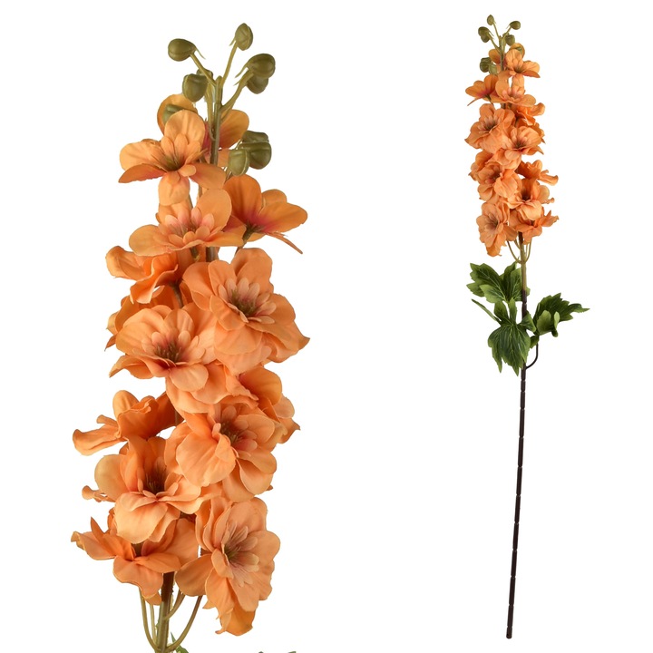 Művirág, műanyag, Mondex, Viridis ostróżka, 85 cm, fehér, 1 darab