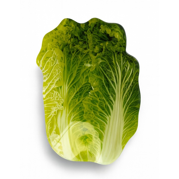 Tál, üveg, Aria Fresh, Saláta levél, 12 x 17 x 4 centiméter, zöld, 1 darab