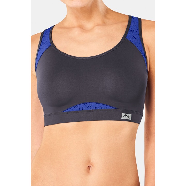 Bustiera Sloggi, Women Move Fly Top, Gri inchis