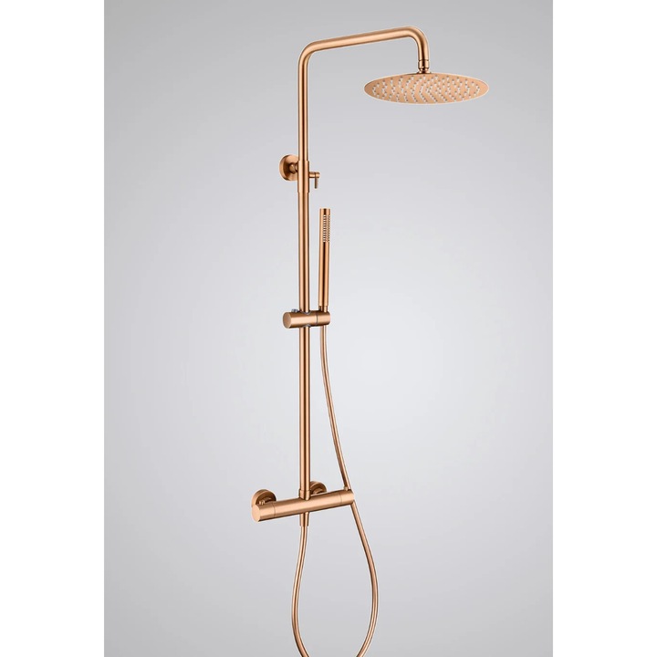 Coloana de dus Webo, 25cm, termostat, finisaj Gun Metal PVD, set