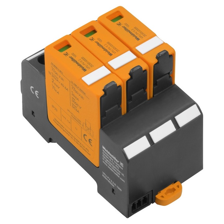 Ogranicznik supratensiune Weidmuller VPU PV II 3 1000V 3 poli IP20