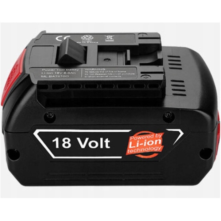 Acumulator Li-Ion 18V 4Ah, WINANQE, zamiennik pentru scule electrice, 80x90x125mm