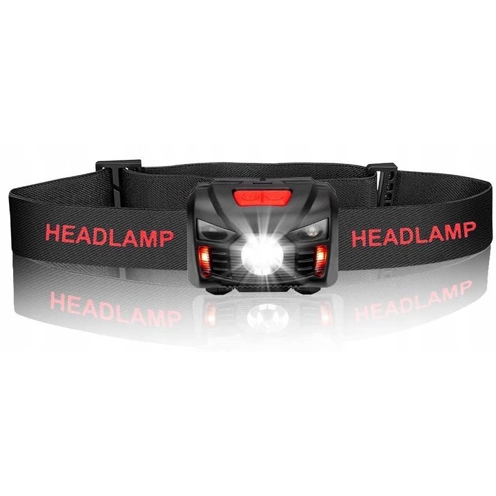 Lanterna frontala Winzwon, LED, incarcare USB, 5 moduri de iluminare, waterproof, 60° unghi, set inclus