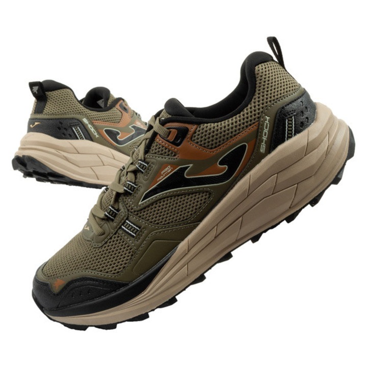 Pantofi de drumetie Joma Shock pentru barbati, sport, rezistenti, kaki, Kaki