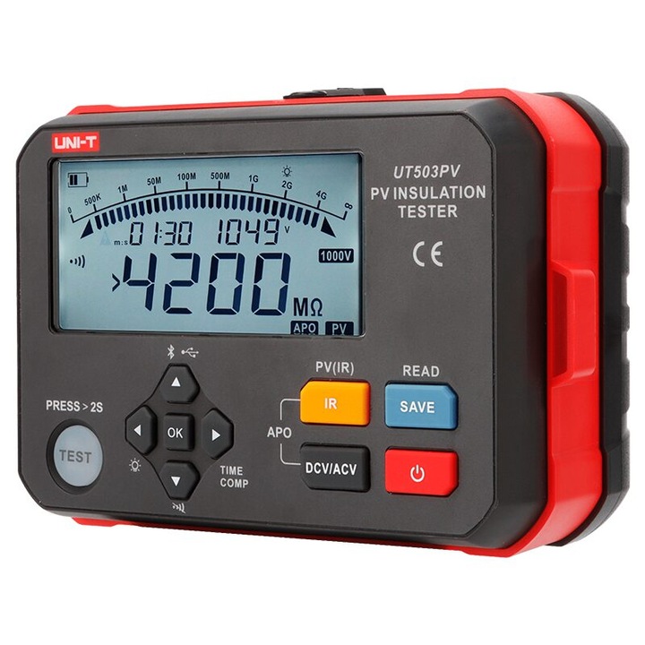 Megohmetru digital 4000 MΩ, masurarea tensiunii 1000 V DC si 600 V AC