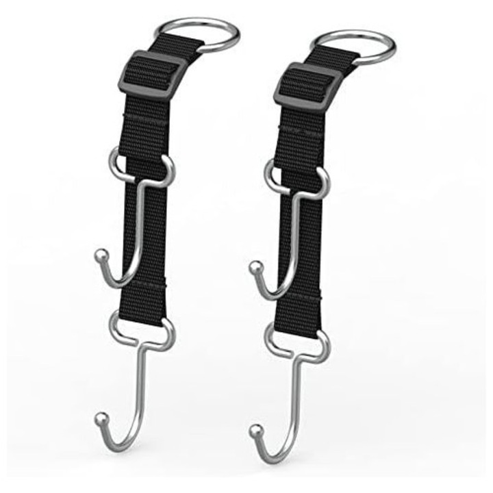 Set 2 suporturi auto pentru genti, carlige metalice ajustabile, 100 lbs, design durabil, multicolor