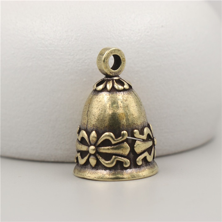 Brelocuri set 2 clopote din cupru, stil vintage, 28x20mm, decoratiuni pentru geanta, rucsac, chei