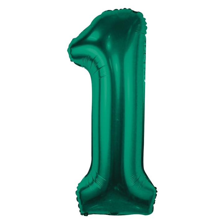 Balon folio 32", VIVA PARTY, cifra 1, verde inchis, 1 bucata