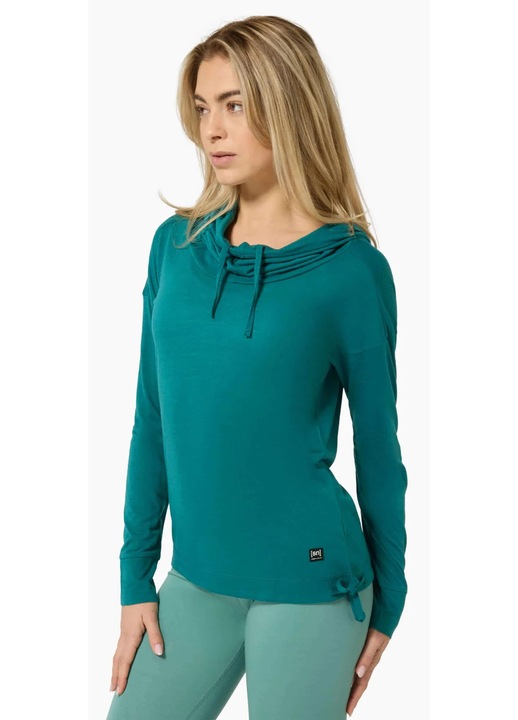 Hanorac dama, SN super.natural, W FUNNEL HOODIE, verde, Verde