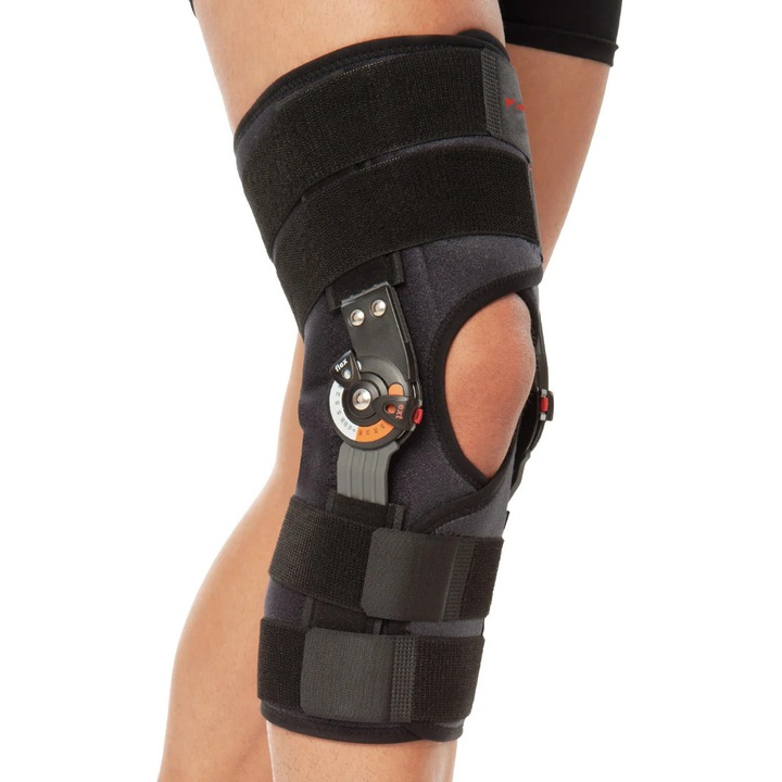 Genunchiera de imobilizare Variteks, cu articulatie reglabila, universala, compresie ajustabila, aluminiu